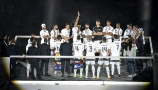 Jugadores del Real Madrid festejan la Undécima Champions