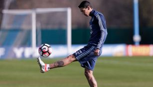 Di María en un entrenamiento de Argentina