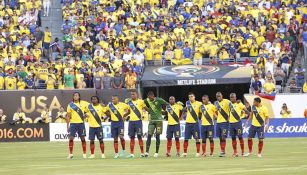 El equipo de Ecuador, en la cancha del MetLife