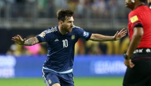 Messi celebra su gol frente a Estados Unidos