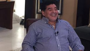 Diego Armando Maradona durante una entrevista