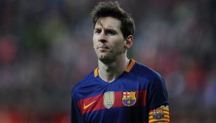 Lionel Messi, durante un partido con Barcelona 