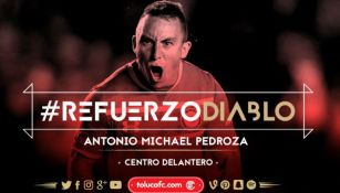 Toluca anuncia la incorporación de Antonio Pedroza