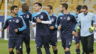 Layún, Tecatito y Herrera en un entrenamiento del Porto