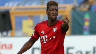 Kingsley Coman en un partido con el Bayern Münich