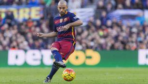 Mascherano, durante un juego de Liga con Barcelona