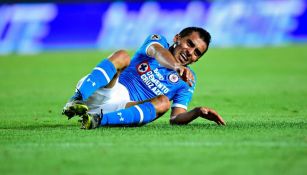 Rafael Baca en lamento durante el juego entre Cruz Azul y Necaxa en la J1 del A2016