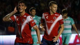 Peñalba celebra uno de los goles frente a Santos