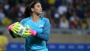 Hope Solo durante un partido en Río 2016