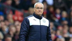 Ranieri durante un partido del Leicester City