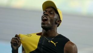 Usain Bolt celebra su oro en Río 2016