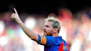 Messi festeja gol contra el Betis en el Camp Nou
