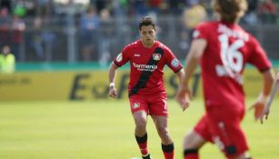 Chicharito en el partido contra el Hauenstein