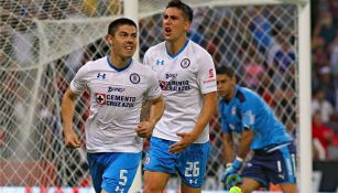 El chileno Francisco Silva celebra el agónico gol del empate para Cruz Azul