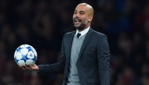 Guardiola, durante un partido de la Champions