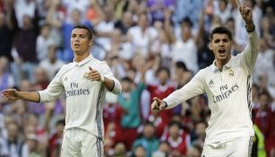 Cristiano Ronaldo y Morata lamentan una decisión arbitral 