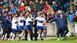 La Serenissima celebrando gol frente a Noruega