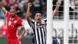 Fabián celebra un gol con el Frankfurt