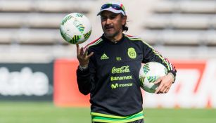 Potro Gutiérrez, en un entrenamiento del Tri Sub 23