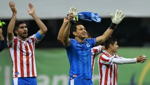 Pereira y Cota agradecen a la afición en el Estadio Azteca