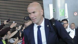 Zinedine Zidane a su llegada al aeropuerto