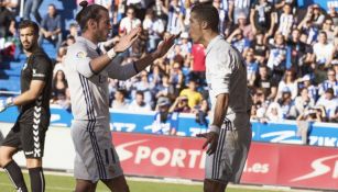 Cristiano festeja su anotación con la presencia de Bale