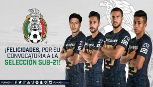 Los juveniles y canteranos de Pumas convocados al Tri Sub 21