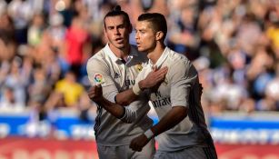 Cristiano Ronaldo y Gareth Bale celebran un gol con Real Madrid