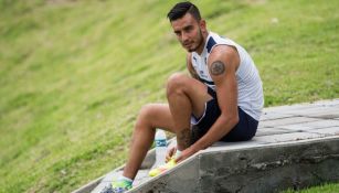 Jesús Zavala en un entrenamiento de Monterrey