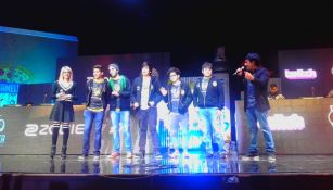 El equipo de Lyon Gaming, en el escenario principal de Games Celebration