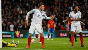 Vardy festeja su anotación contra España con el 'Mannequin Challenge'