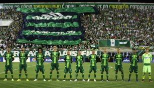 Chapecoense en el partido contra San Lorenzo