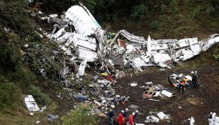 Así quedó el avión que transportaba al equipo Chapecoense