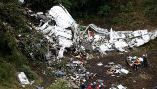 El avión siniestrado en el cerro de Antioquia