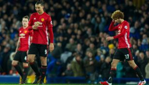 Zlatan y Fellaini lamentan la igualada contra Everton 