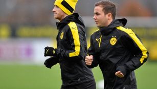 Mario Götze entrena con el Borussia Dortmund