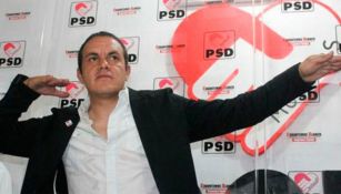 Cuauhtémoc Blanco tras una conferencia del PSD