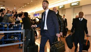Sergio Ramos, a su llegada a Japón