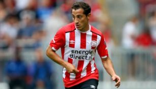 Guardado, durante un partido del PSV