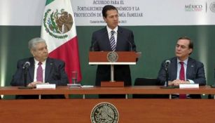 Enrique Peña Nieto, presidente de México, ofrece un discurso
