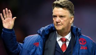 Van Gaal en un partido del Manchester United