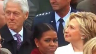 Hillary reaccionó enojada al ver mirada al 'aire' de Clinton