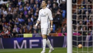 Cristiano Ronaldo lamenta una falla frente al Málaga