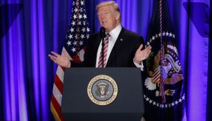 Donald Trump habla en conferencia de prensa
