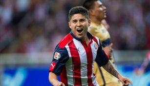 Chofis López festeja gol contra Pumas 