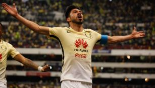 Oribe celebra su gol frente a Cruz Azul en el C2017