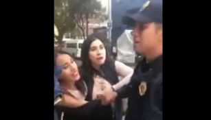 #LadyDemanda discute con el policía