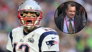 Tom Brady grita en el Super Bowl XLIX