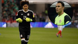 Ochoa y Keylor en el duelo en el Estadio Azteca