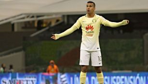 Cecilio Domínguez, durante un partido de América